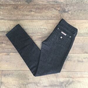 Hudson Black Straight Leg Jeans